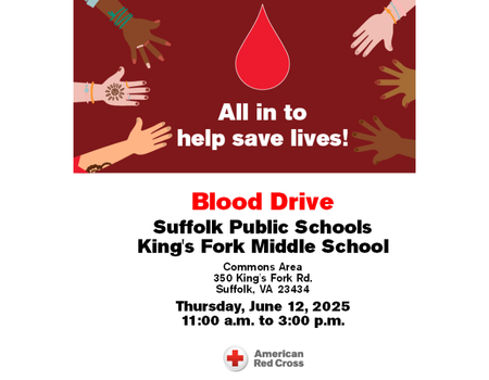  Blood Drive at Suffolk Public Schools